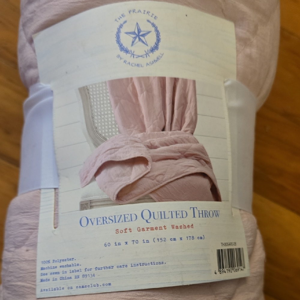 Prairie Pink Oversized Quilted Throw